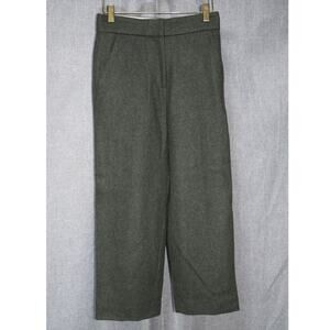 COS Women’s Wool Cropped Trousers Dark Olive Size 2
